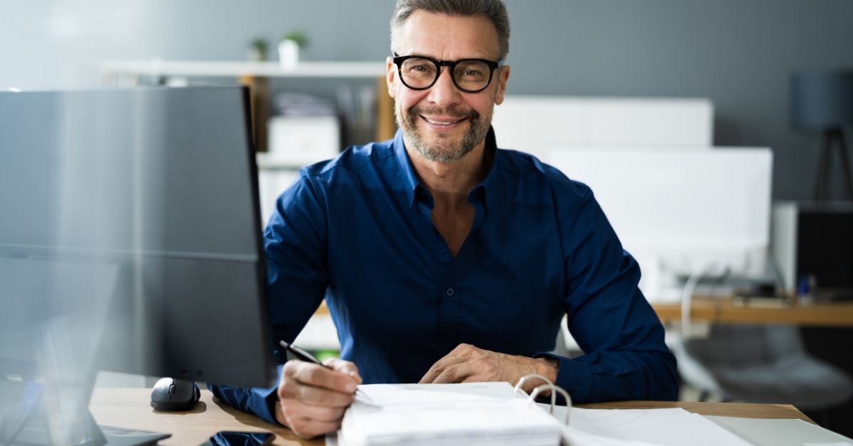 person working on reports