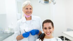 dentist with patient