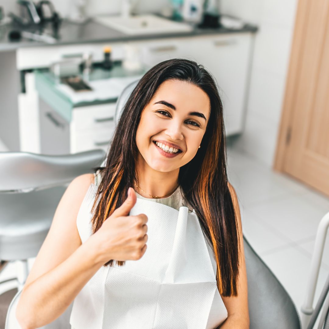 smiling dental patient