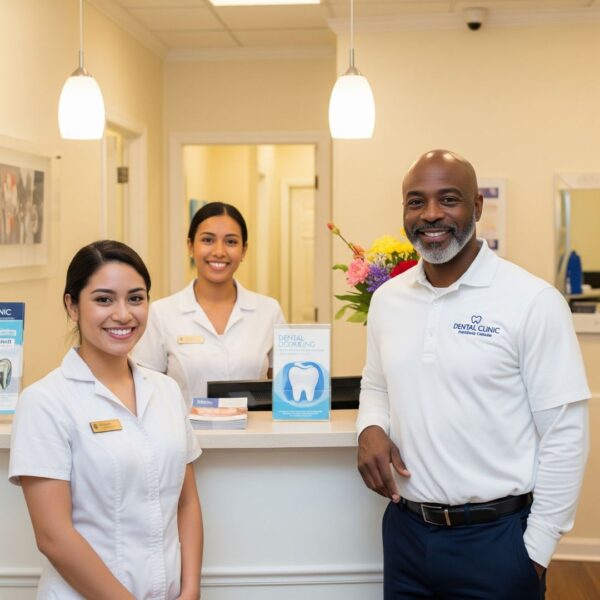 staff at dentist office